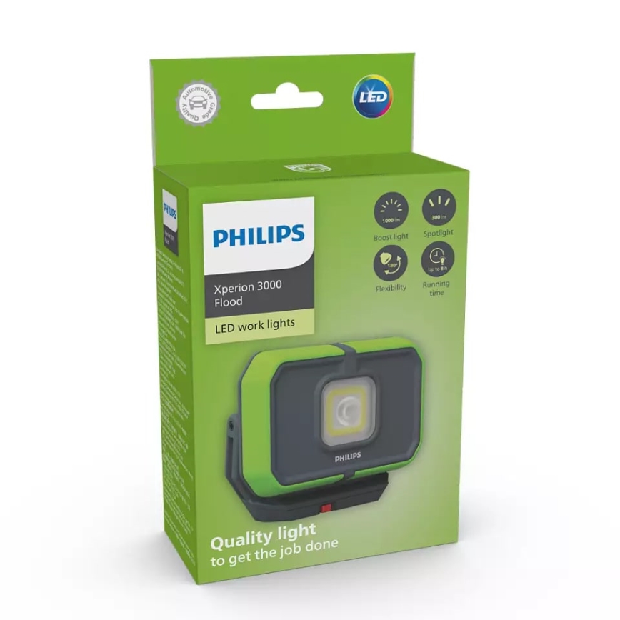 Philips X30FLX1 - LED Himmennettävä ladattava työvalo LED/10W/3,7V 1000 lm 4400 mAh IP65