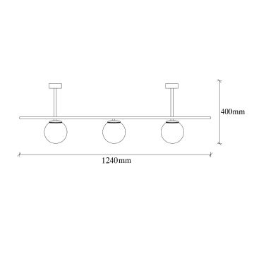 Pinta-asetettava kattokruunu ABAKUS 4xE27/40W/230V