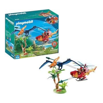Playmobil - Lasten rakennussettihelikopteri Pterodactylilla 39 kpl