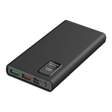 Power Bank LED-näytöllä Virransyöttö 10000 mAh 3.7V musta