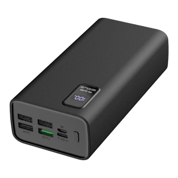 Power Bank LED-näytöllä Virransyöttö 30000 mAh 3.7V musta