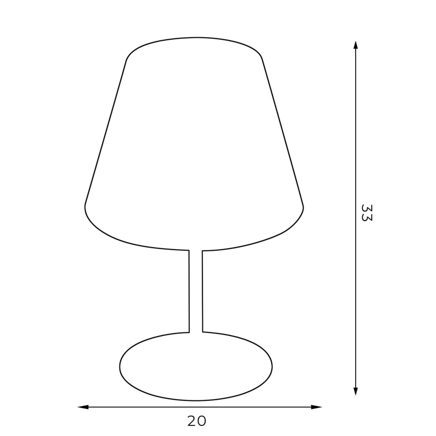 Pöytälamppu ARDEN 1xE27/60W/230V d. 20 cm musta/valkoinen