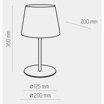 Pöytävalaisin MAJA 1xE27/15W/230V musta