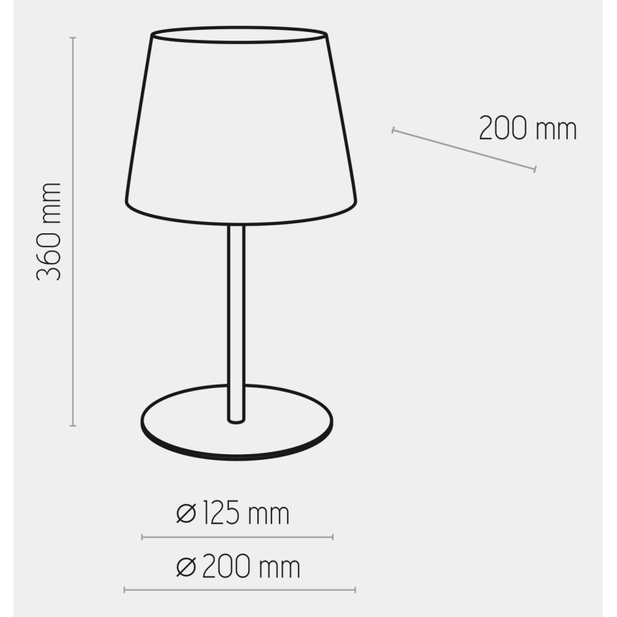 Pöytävalaisin MAJA 1xE27/15W/230V musta