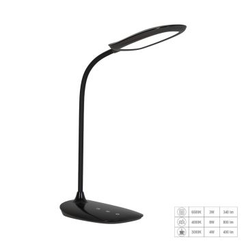 Prezent 31218 - LED Himmennettävä kosketus flexible pöytävalaisin HEKA LED/10W/230V 3000-6500K