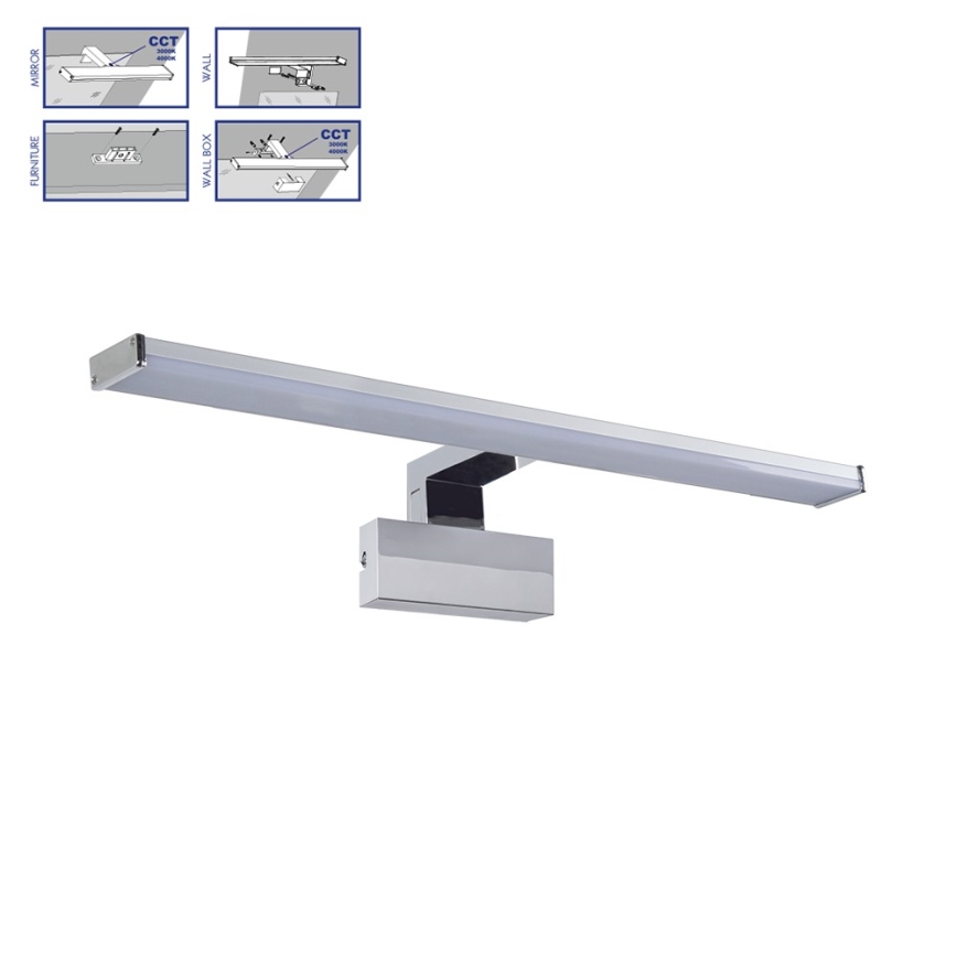 Prezent 70227 - Kylpyhuoneen LED-peilivalo TREMOLO PLUS LED/10W/230V IP44 3000/4000K 60 cm