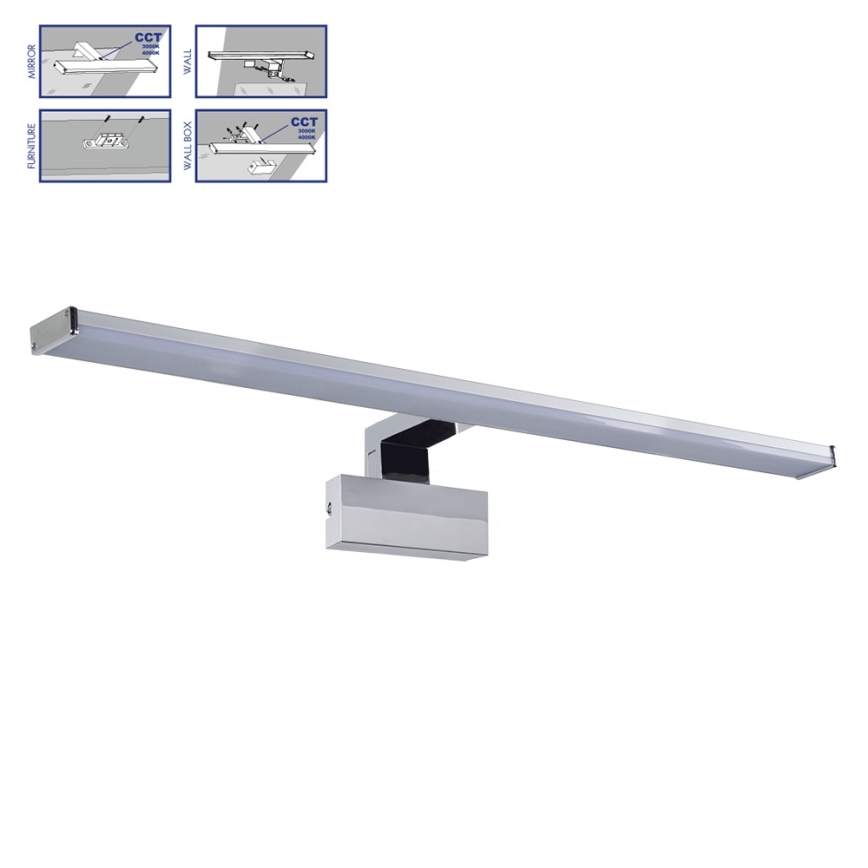 Prezent 70228 - Kylpyhuoneen LED-peilivalo TREMOLO PLUS LED/12W/230V IP44 3000/4000K 78 cm