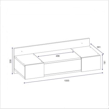 Pukeutumispöytä ZAKKUM 33x100 cm beige