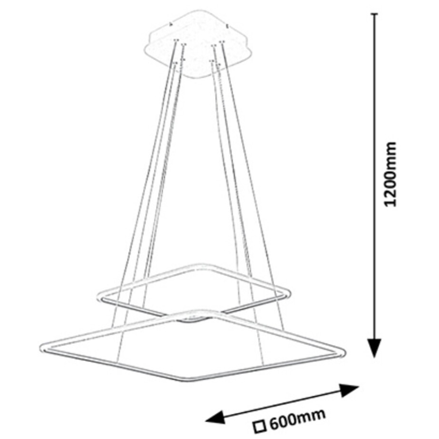 Rabalux - LED-kattokruunu LED/65W/230V valkoinen