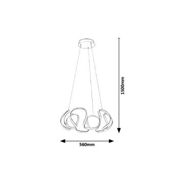 Rabalux - LED-kattokruunu narussa LED/38W/230V