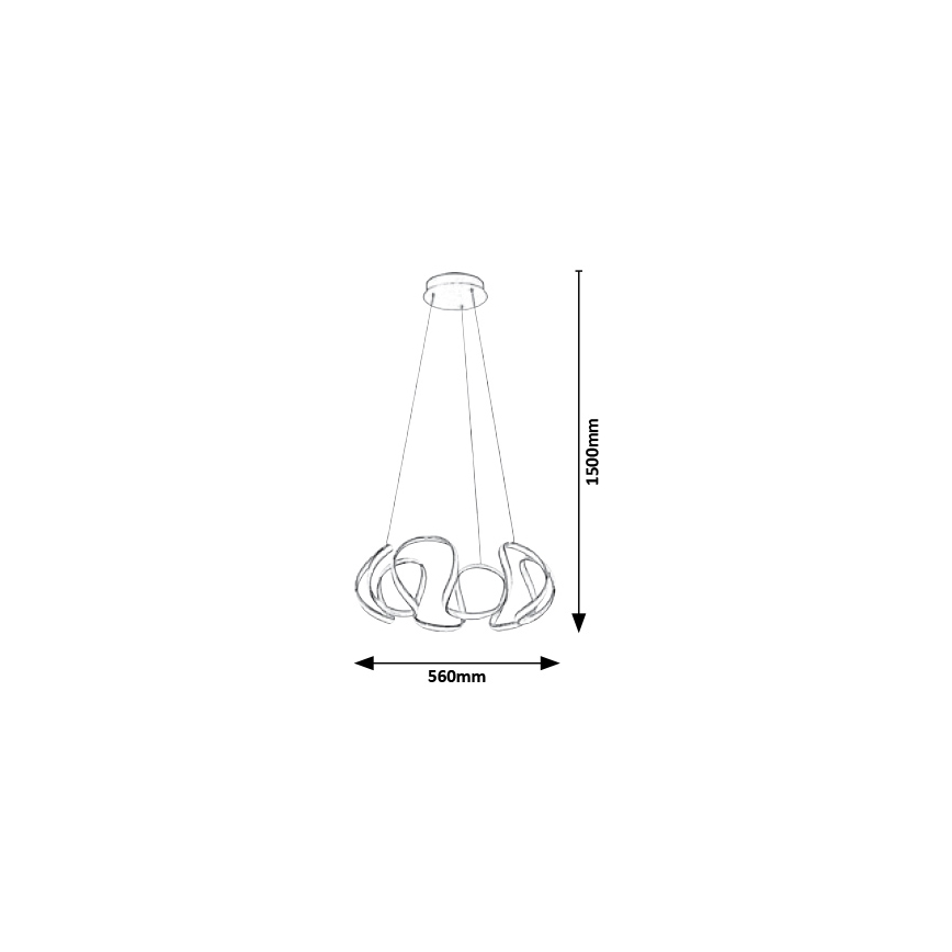 Rabalux - LED-kattokruunu narussa LED/38W/230V