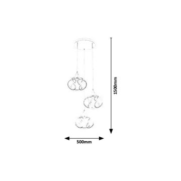 Rabalux - LED-kattokruunu johdossa LED/50W/230V 3000K