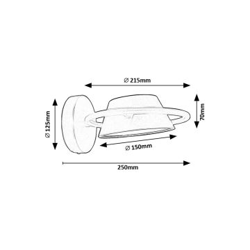 Rabalux - LED-seinävalaisin LED/6W/230V 3000K musta