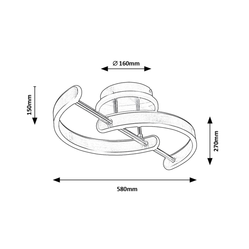 Rabalux - Kiinteä LED-kattokruunu LED/30W/230V