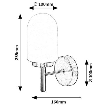 Rabalux - Kylpyhuoneen seinävalaisin 1xE14/10W/230V IP44 pronssi