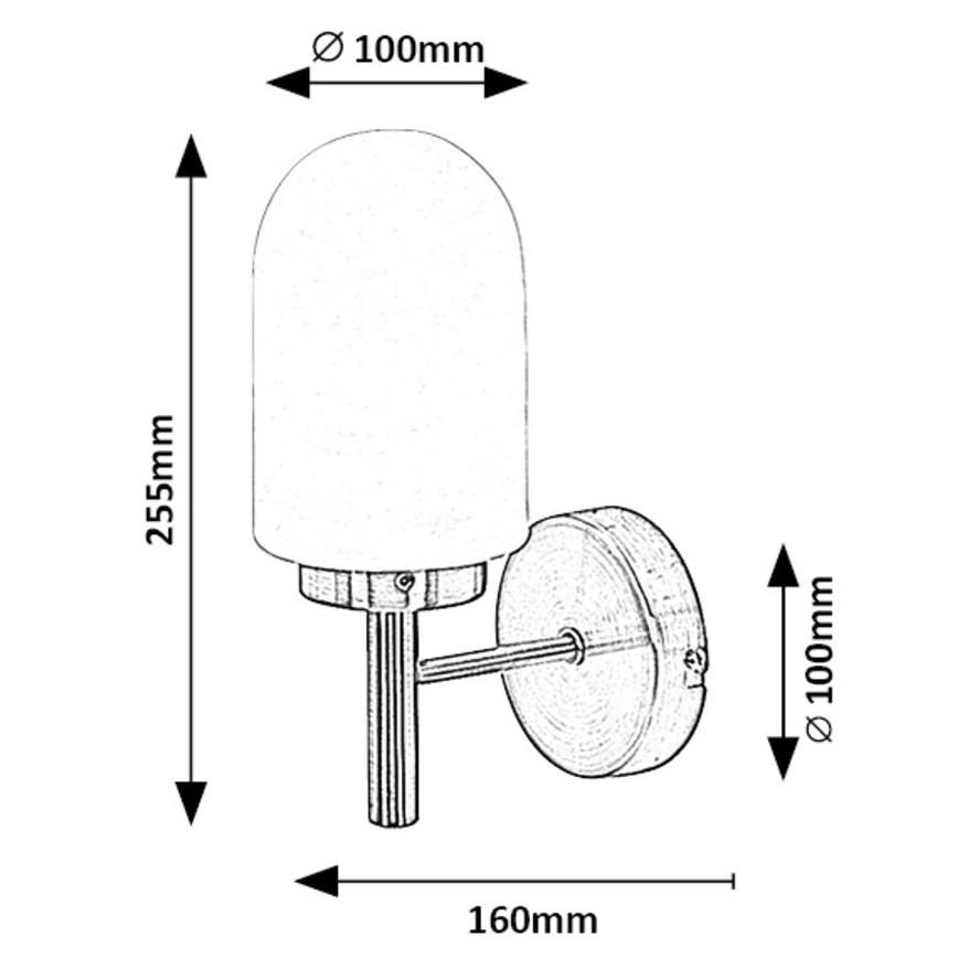 Rabalux - Kylpyhuoneen seinävalaisin 1xE14/10W/230V IP44 pronssi