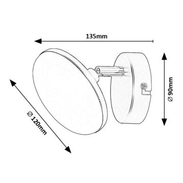 Rabalux - LED-seinävalaisin LED/4W/230V 3000K musta