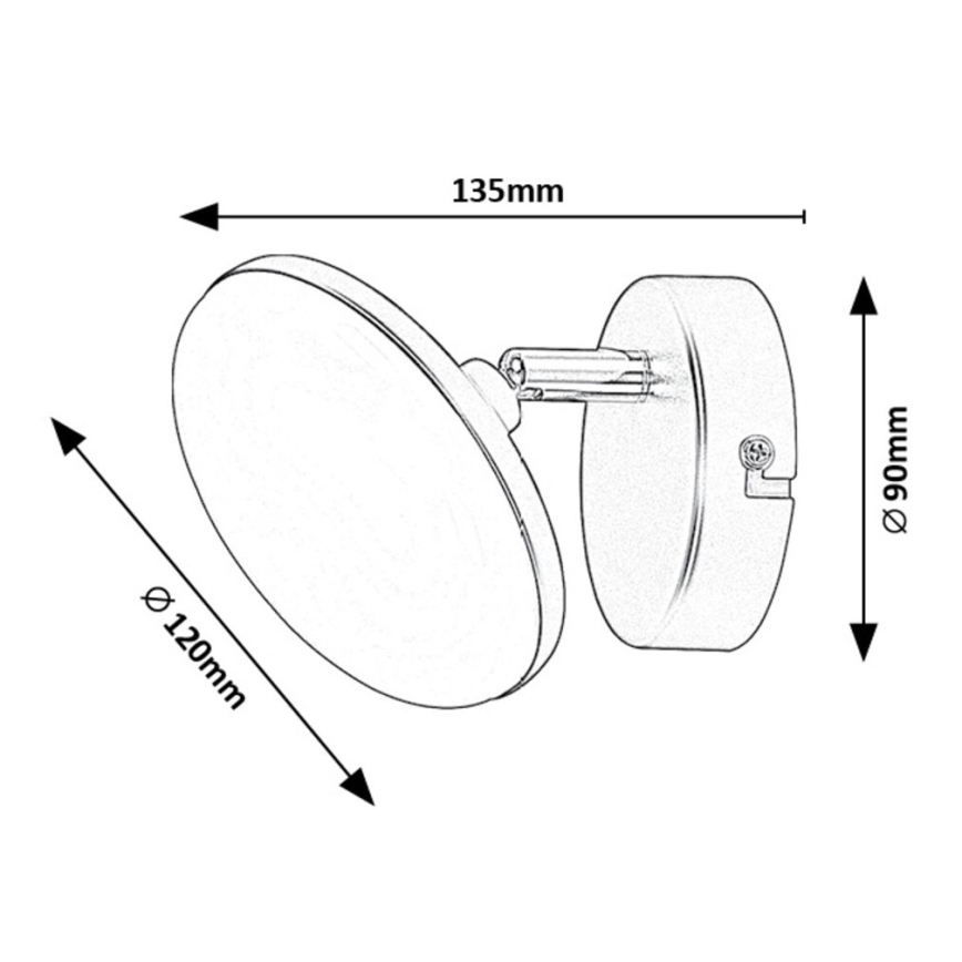 Rabalux - LED-seinävalaisin LED/4W/230V 3000K musta