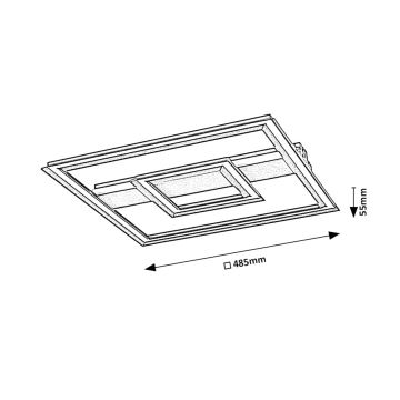 Rabalux - LED-kattovalaisin LED/48W/230V 3000K musta