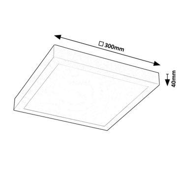 Rabalux - Kiinteä LED-paneeli LED/18W/230V 4000K 30x30 cm