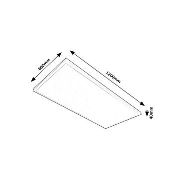 Rabalux - Kiinteä LED-paneeli LED/80W/230V 4000K 120x60 cm