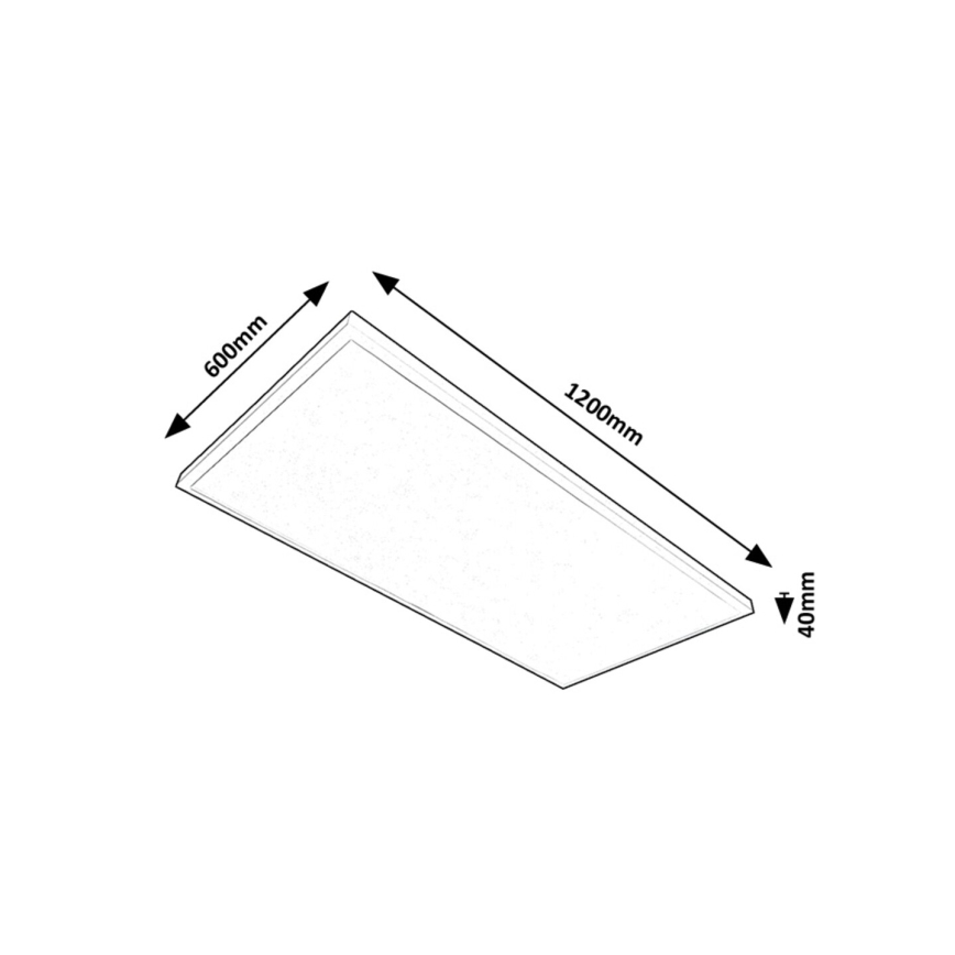 Rabalux - Kiinteä LED-paneeli LED/80W/230V 4000K 120x60 cm