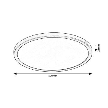 Rabalux - LED-kattovalaisin LED/36W/230V 3000/4000/6000K halkaisija 50 cm musta