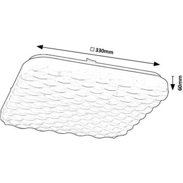 Rabalux - LED-kattovalaisin LED/24W/230V 4000K 33x33 cm