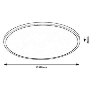 Rabalux - Himmennettävä LED-kattovalaisin LED/36W/230V 3000K 54 cm