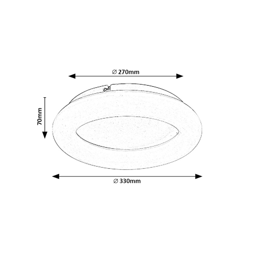 Rabalux - LED-kattovalaisin LED/24W/230V 4000K halkaisija 33 cm valkoinen