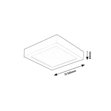 Rabalux - LED-kattovalaisin LED/15W/230V 4000K 16x16 cm valkoinen