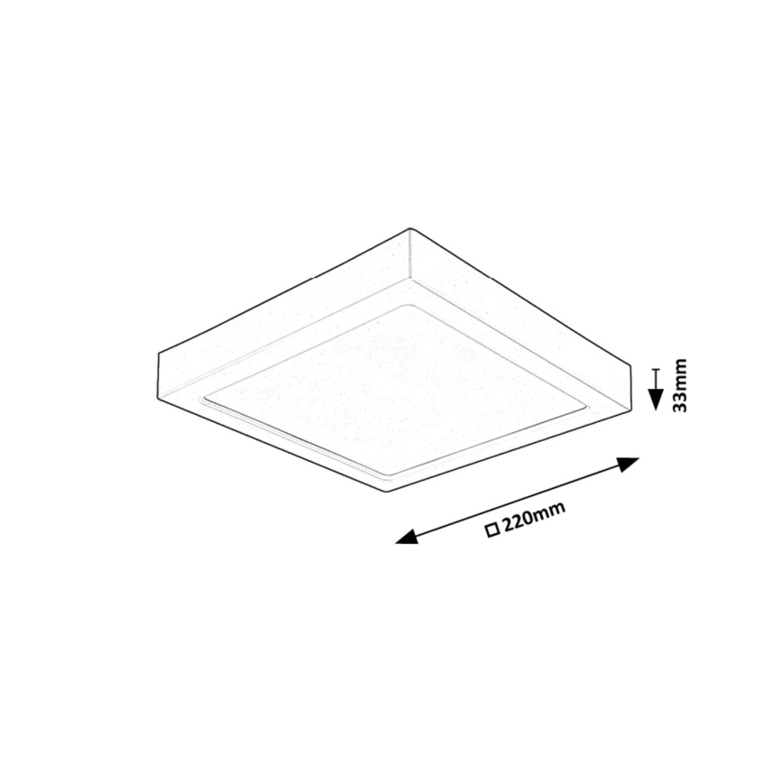 Rabalux - LED-kattovalaisin LED/24W/230V 4000K 22x22 cm valkoinen