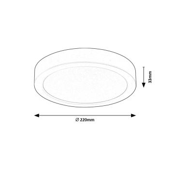 Rabalux - LED-kattovalaisin LED/24W/230V 4000K halkaisija 22 cm musta