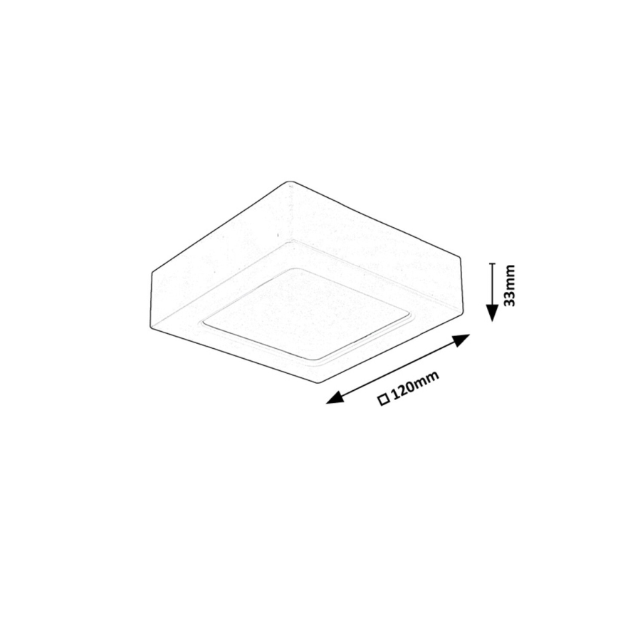 Rabalux - LED-kattovalaisin LED/7W/230V 4000K 12x12 cm musta