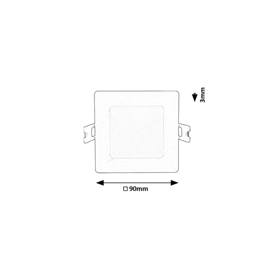 Rabalux - LED upotettava valo LED/3W/230V 3000K 9x9 cm valkoinen