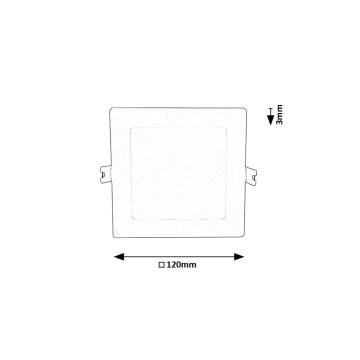 Rabalux - LED upotettava valo LED/6W/230V 3000K 12x12 cm valkoinen