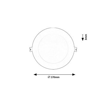 Rabalux - LED upotettava valo LED/12W/230V halkaisija 17 cm valkoinen