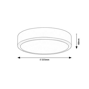 Rabalux - LED-kattovalaisin LED/22W/230V 3000/4000/6000K halkaisija 21 cm valkoinen