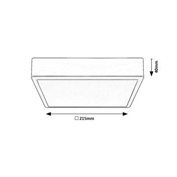 Rabalux - LED-kattovalaisin LED/22W/230V 3000/4000/6000K 21x21 cm valkoinen