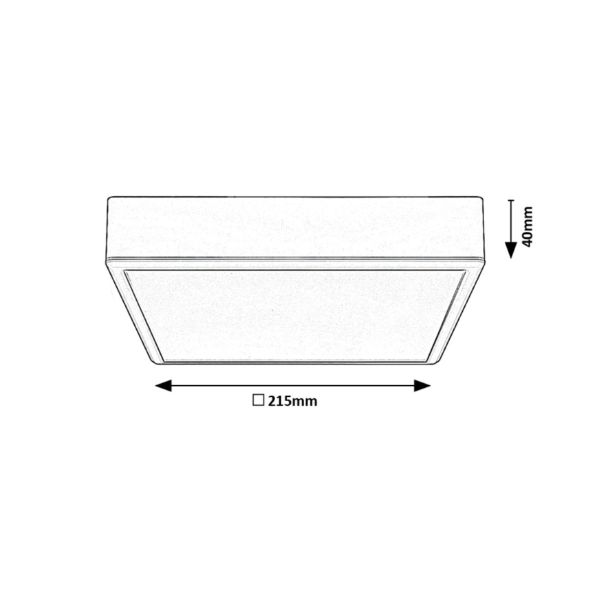 Rabalux - LED-kattovalaisin LED/22W/230V 3000/4000/6000K 21x21 cm valkoinen