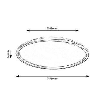 Rabalux  - LED-kattovalaisin LED/40W/230V musta