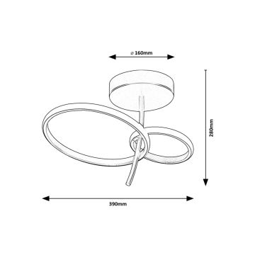 Rabalux - LED-riipuskattokruunu LED/24W/230V