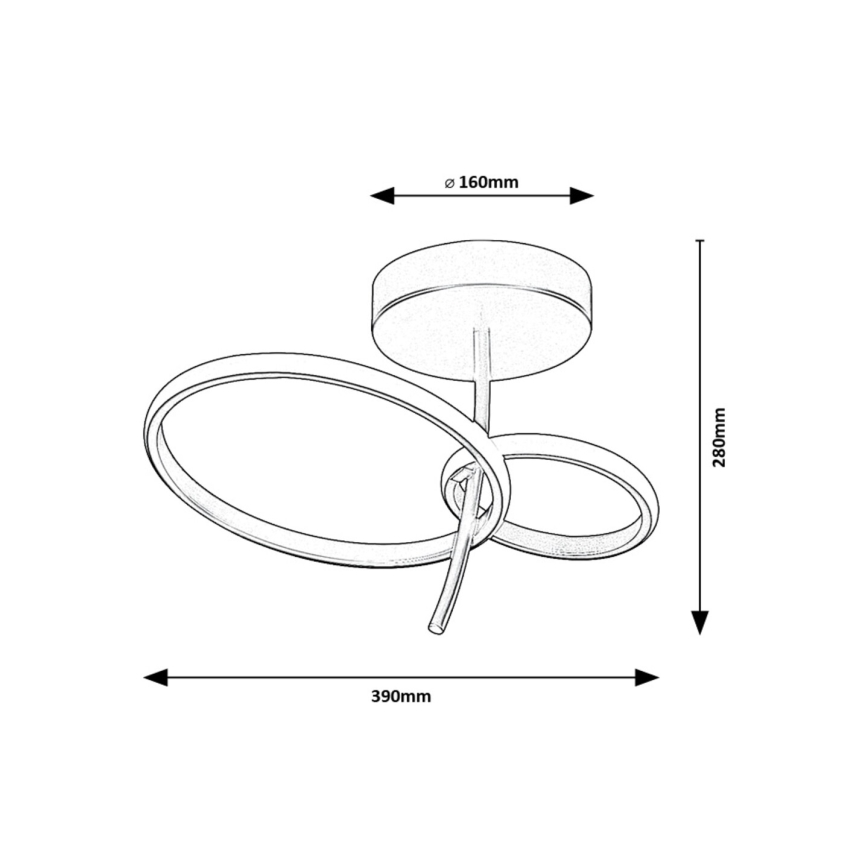 Rabalux - LED-riipuskattokruunu LED/24W/230V