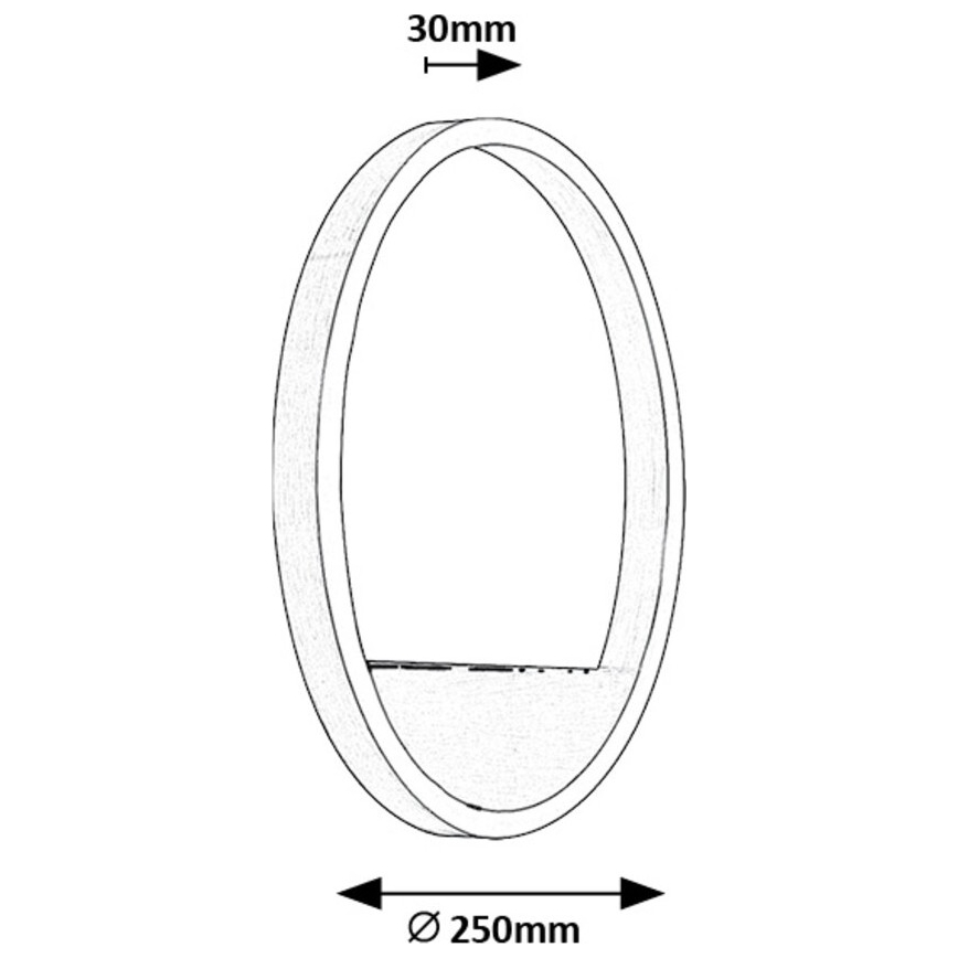 Rabalux - LED-seinävalaisin LED/15W/230V mattakromi