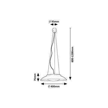 Rabalux - LED-kattokruunu johdossa LED/24W/230V 3000K