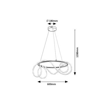 Rabalux - LED-kattokruunu johdossa LED/54W/230V