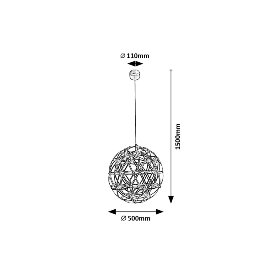 Rabalux - LED-kattokruunu johdossa LED/16W/230V 3000K kromi