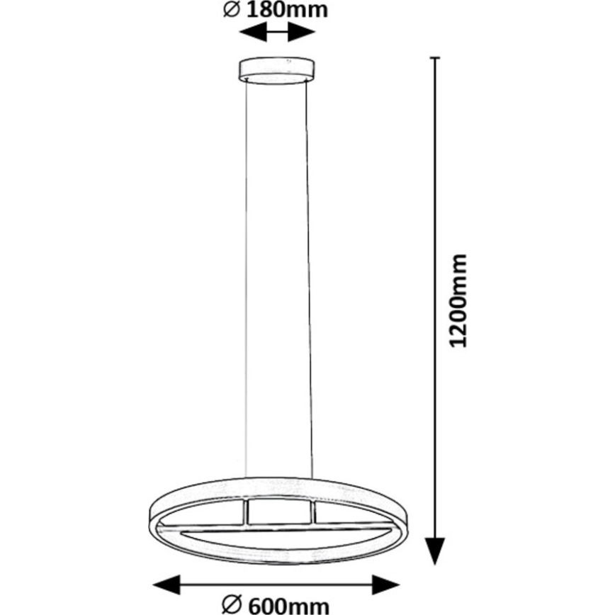 Rabalux - LED-kattokruunu johdossa LED/42W/230V kulta