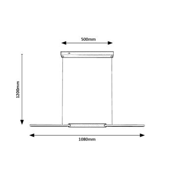 Rabalux - LED-kattokruunu johdossa LED/36W/230V 3000K/4000K