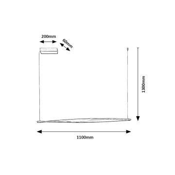 Rabalux - LED-kattokruunu johdossa LED/28W/230V